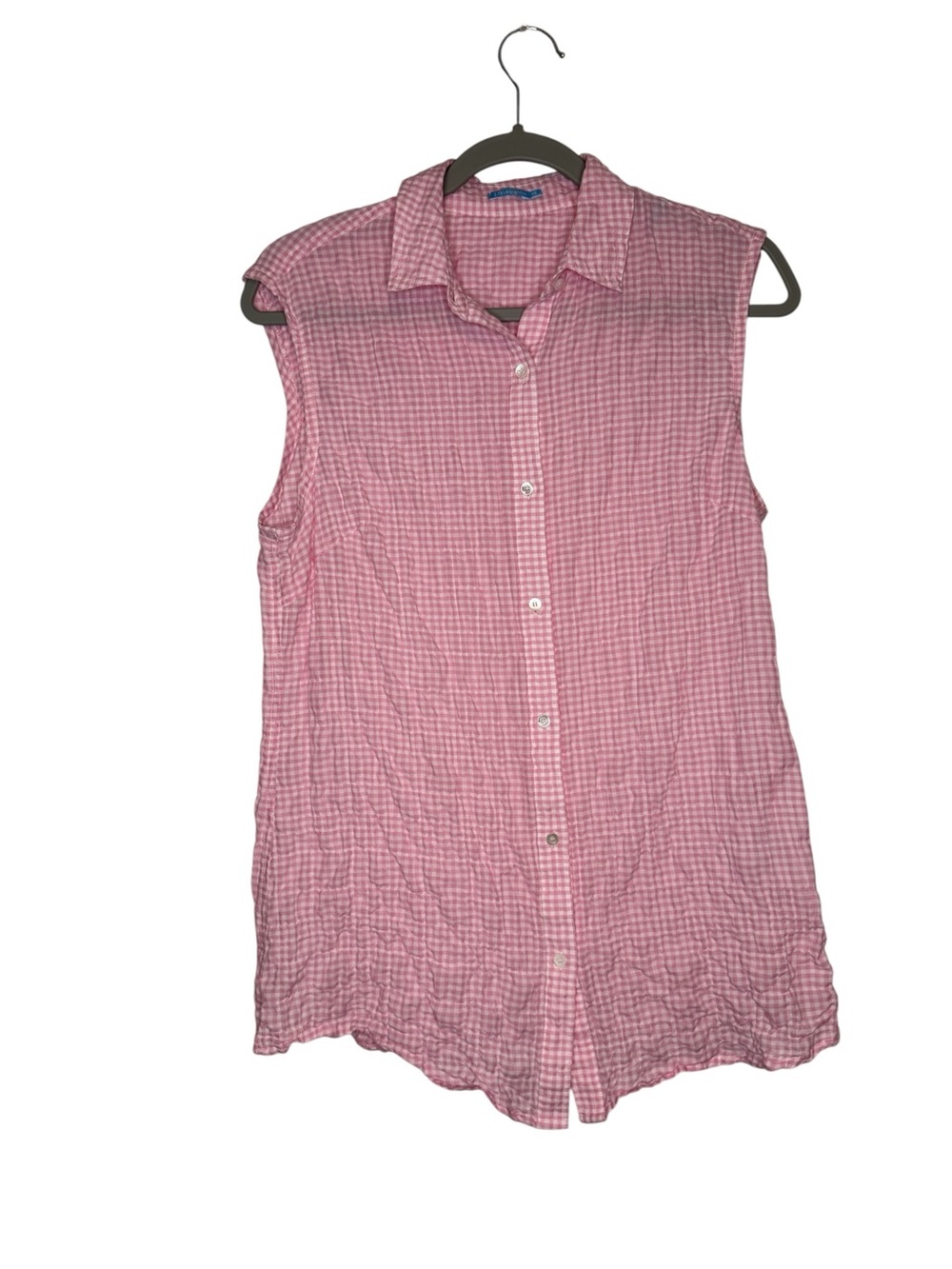 J.McLaughlin Sleeveless Pink Gingham Button-Up Women's Top Size XS